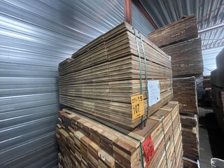 Ca. 152x Guyana Ipé kopse veer en groef (buitenparket), 21x145mm, leng